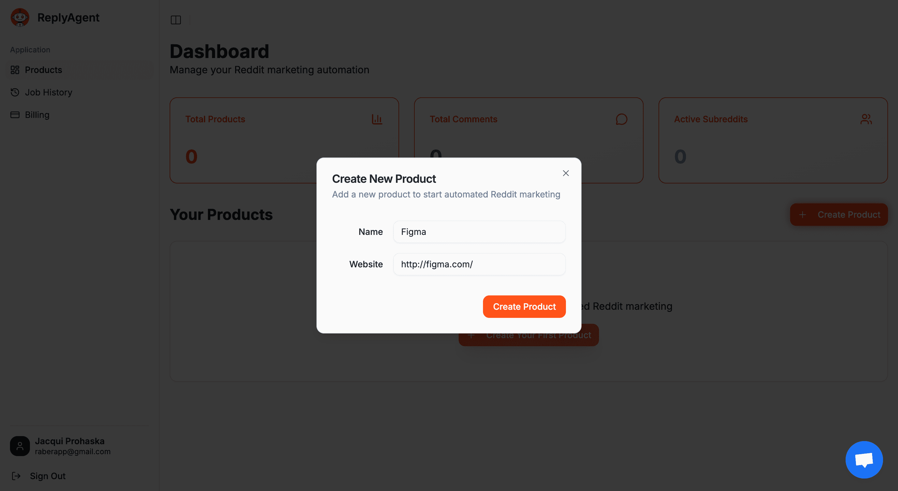 Create Product Screenshot